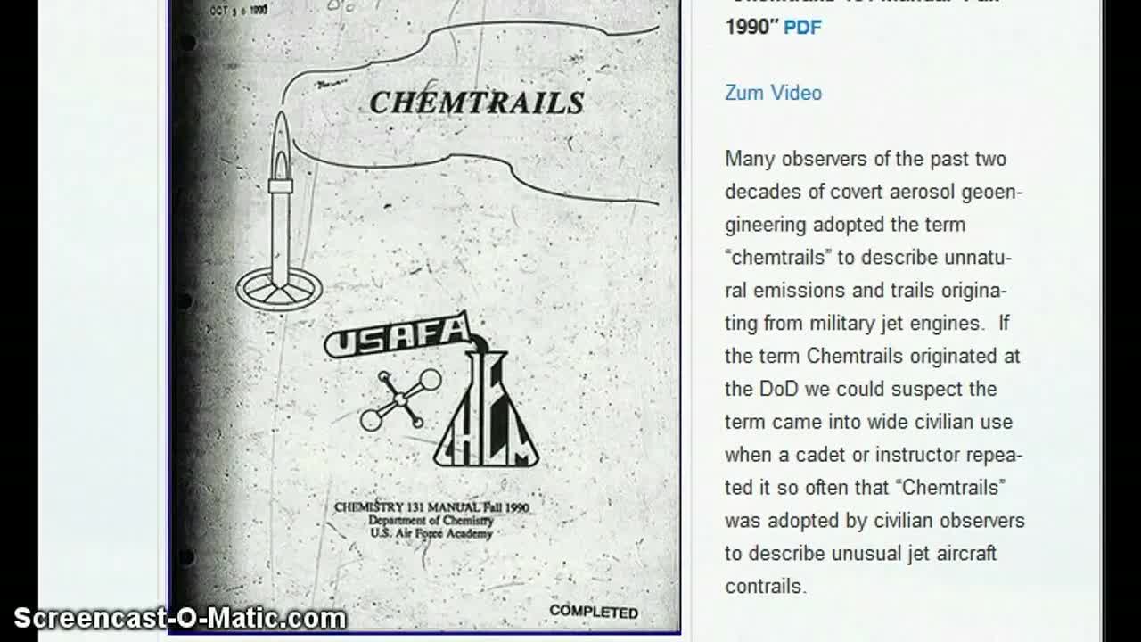 Are chemtrails still "city folklore" as Wikipedia says?