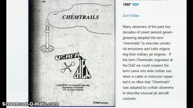 Proof that Chemtrails Originated from the US Air Force!