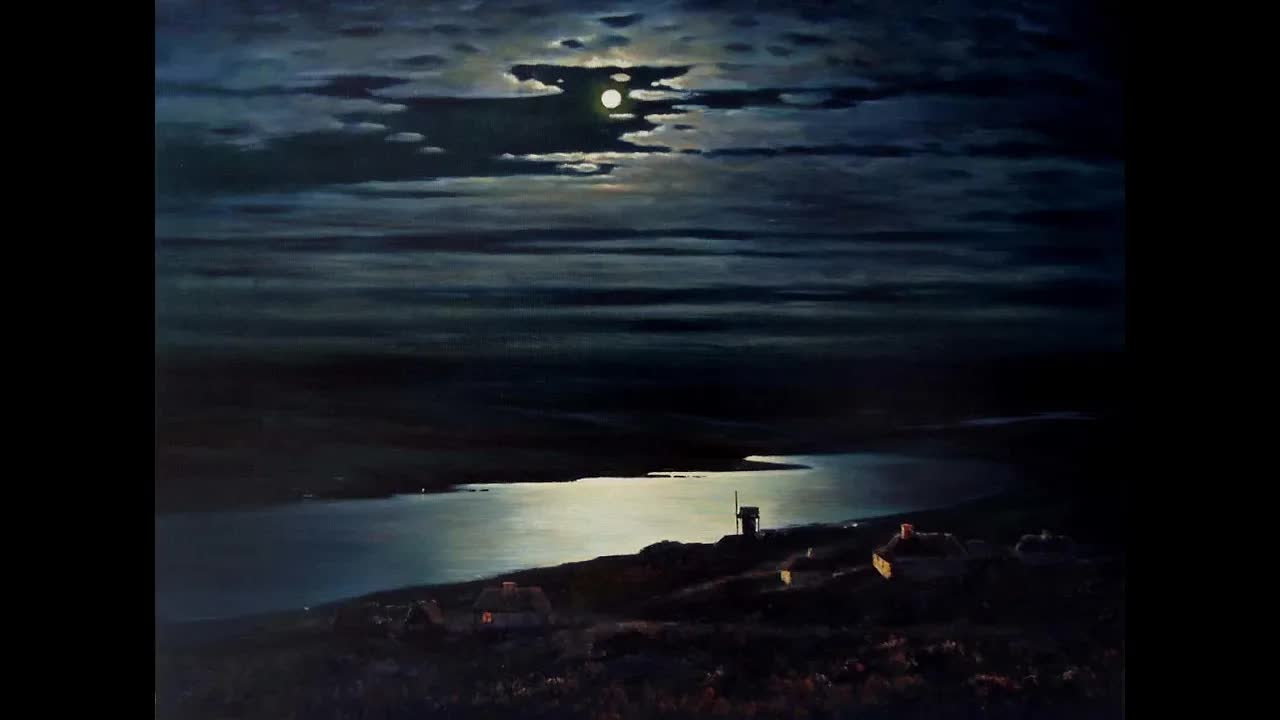 Picture At An Exhibition "Moonlit Night On The Dnieper"- Картина с выставки "Лунная ночь на Днепре"
